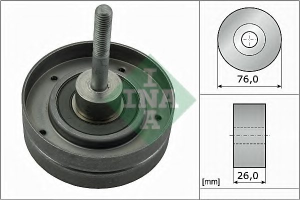 INA 532 0351 30 Deflection/Guide Pulley, v-ribbed belt